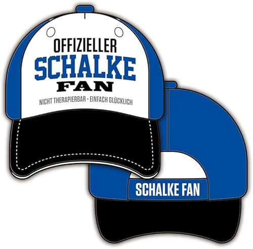 schilderkreis24 Spaßkappe „Offizieller Schalke Fan – Nicht therapierbar, einfach glücklich“ | Unisex Einheitsgröße | größenverstellbar | witzige Geschenkidee für Schalke Fans | Alltag & Spieltag