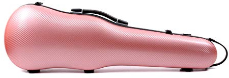Custodia per Violino 4/4 in Fibra di Carbonio di Dimensioni Standard, Colore Rosa, Resistente alla Luce, per Violino (Rosa)