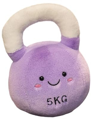 Skurriles Fitness-Plüschtier-Set für Säuglinge, weiche Kugelhantel-Form, sicheres kaubares Baby-Geschenk, Yoga-Studio, Plüsch-Dekoration