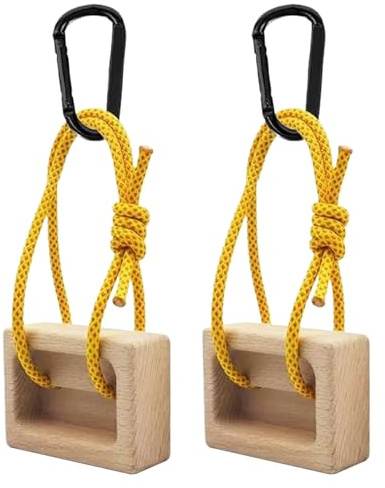 Generisch Holz-Hangboard Für Klettern - Tragbarer Fingerboard Trainer Für Griffkraft | 10.5x3.7 cm Montierbar An Tür, Für Zuhause Und Outdoor
