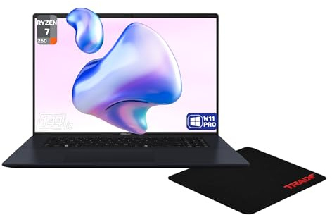 ASUS Vivobook Copilot+ Laptop, AMD Ryzen 7-260, RAM DDR5 da 64 GB, SSD PCIe da 4 TB, display WUXGA (1920 x 1200) 144 Hz, grafica AMD Radeon, tastiera retroilluminata, W11 Pro, blu silenzioso +