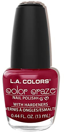 L.A. COLORS Color Craze Nail Polish, Hot Blooded CNP406
