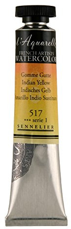 SENNELIER L'Aquarelle French Watercolor, 21ml Tube, S1 Indian Yellow