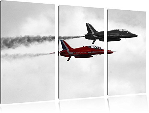 Pixxprint Staffelflieger Royal Air Force, Leinwandbild 3 Teilig, Gesamtmaß: 120x80cm, Wandbild, Dekoration, fertig gespannt, Kein Poster