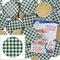 MamboCat TO82 Lot de 50 Couvercles à Carreaux Verts et Blancs I Twist-Off pour Bocaux I Bord Rond I Conservation I Convient pour 230 ml, 350 ml et 435 ml