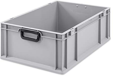 aidB Transportbox NextGen Portable Duo Eurobox mit handlichen Koffergriffen 600x400x220 mm, Transportkoffer mit Griffen