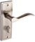 Designer Levers - Berkeley Modern Design Lever Door Handle - 1 Pair - Satin Nickel - Bathroom Door Handle - with Thumbturn
