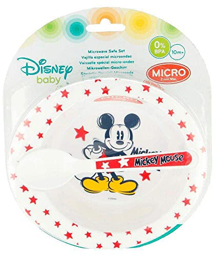 Disney- Set microondas Mickey Juguetes de Cocina, Multicolor (128568)