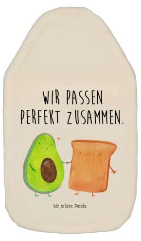 Mr. & Mrs. Panda Wärmflasche Avocado Toast - Geschenk, Liebespaar, Vegan, Veggie, Kinderwärmflasche, Gesund, Liebe, Toastbrot, Körnerkissen,