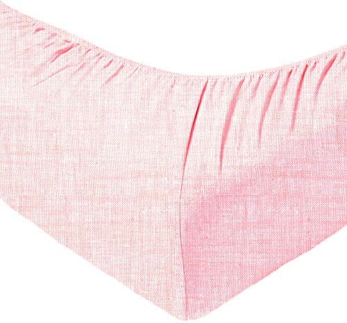 Zo!Home Perkal Spannbettlaken Lino Melange Shell Nude 160x200 bis 28 cm hoch