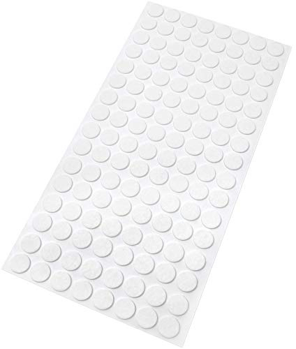 Adsamm® / 128 x Selbstklebende Filzgleiter/Weiß/ø 12 mm/Rund / 1.5 mm dünne Selbstklebende Möbelgleiter aus Filz