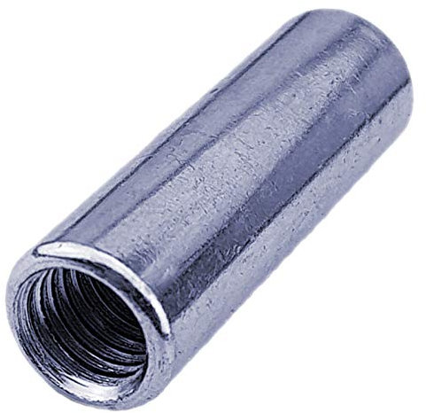 100 Stück Verbindungs Muttern Größe M10 Stahl verzinkt Länge 40mm lang, rund AußenØ 13mm Kupplung Distanz Muffen Verlängerung Verbinder Hülsen Kupplungen Gewinde Abstand