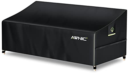 Awnic Sofa Überzug Couch Bezug Abdeckung für 3 Sitzer Wasserdicht Lounge Sofa Schutzhülle für Gartensofa Wasserdicht 420D Polyester 220x85x61/71cm