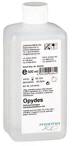 Kiehl Händedesinfektions-Gel gegen Viren, Bakterien, parfümfrei, rückfettend, 500 ml = 1 Flasche