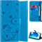 DodoBuy Coque pour Sony Xperia 1 II, Motif Chat PU Cuir Flip Housse Étui Cover Case Wallet Portefeuille Support Stand Béquille Dragonne Fermeture Magnétique - Bleu