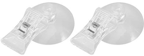 TEHAUX 2 x Aquarium-Saugnapf-Clip für Fische, Gemüse, Seetang, Saugnapf-Halterung, Futter-Werkzeug für Aquarium-Zubehör 11