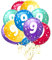Oblique Unique® 10 Luftballons mit Zahlen Happy Birthday für Kinder Geburtstag Feier Party Deko Geburtstagsdeko Ballons Bunt (Nr. 9)