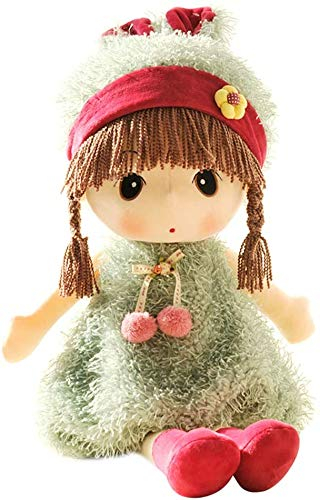 Bprtcra Weiche Stoffpuppe, Stoffpuppe babypuppe Püppchen mit Haar, Schöne Puppe Stoffpuppe Plüsch Stofftier Spielzeug Cartoon Deko Toy Geschenk Gift für Kinder Baby Mädchen, 45cm (Type C)