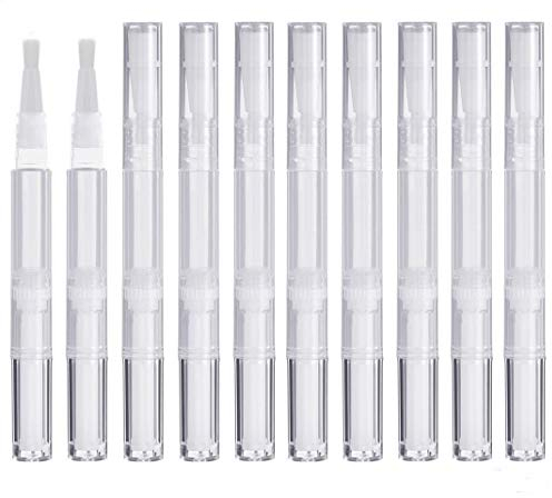 VANANA 20pcs Transparent Nail Oil Pens with Brush - Empty Cuticle Oil Pens for Lip Gloss, Eyelash Growth Liquid