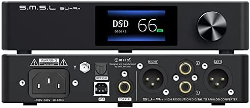 S.M.S.L SU-9n ES9038PRO XMOS XU208 Bluetooth 5.0 SMSL DSD512 RCA/XLR LDAC APTX/HD Decoder Hochauflösender Audio-DAC