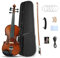 5 Corde Violino Elettrico Acero Abete Legno Acustico Violino Ebano Raccordi 4/4 Colore Blu (marrone)