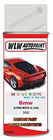 Basecoat Aerosol Spray Paint For Bmw 2 Series Alpine White Ii 1990-2019 Code 300