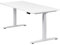boho office® Höhenverstellbarer Schreibtisch 180 x 80 cm - Elektrisch stufenlos, inkl. Wireless Charger, Memoryfunktion, Kollisionsschutz - Basic Line Weiß inkl. Tischplatte in Weiß