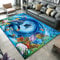 Teppich Unterwasserwelt Ozean 3D Schildkröten Delphin Muster Teppich Wohnzimmer Großer Carpet Fußmatte Jungen Mädchen Schlafzimmer Teppiche Kinderspiel Rutschfester Rug (120x160 cm, Muster 2)