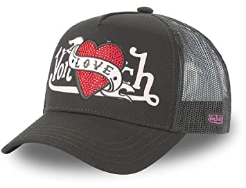 Von Dutch Kappe für Damen und Herren, verstellbare Trucker-Kappe, Schwarz , One size