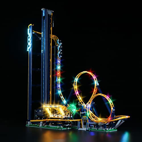 cooldac Licht-Kit für Lego Achterbahn 10303 Modell, Led Beleuchtungs Set Kompatibel mit Lego 10303 (nur Lichter, Keine Lego-Modelle)
