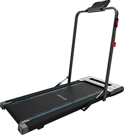 Cecotec Kompaktes und klappbares Gehband DrumFit WayHome 600 Pad. 550 W / 0,75 PS, Lauffläche 100x40cm, Geschwindigkeit bis zu 6km/h, Klappbarer Griff, LCD-Bildschirm, Lautsprecher und Fernbedienung
