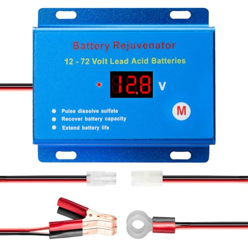 Segniwale Desulfador de batería regenerador reacondicionado revive capacidad de 12 baterías de plomo ácido de 24 36 48 60 72 voltios,BR12-72-600