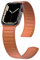 LKEITY Kompatibel mit Apple Watch Armband 49mm 45mm 41mm 44mm 42mm 40mm Schlaufe Magnet Leder Link Loop Ersatzband Uhrenarmband, Magnetisch Lederarmband für iWatch Series 8/SE/SE2/7/6/5/4...Hellbraun