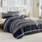Tokokimo Housse de Couette 200x200 avec 2 Taies d'oreiller 65x65 cm - Design Bohémien - Parure de lit 200x200 cm - 100% Microfibre Housse Couette avec Fermetures éclair, Noir