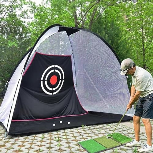 Kapler Golf Hitting Net for Indoor and Outdoor Use - Heavy Duty Driving Range Practice Cage With Portable Design for Garage, Backyard, Home