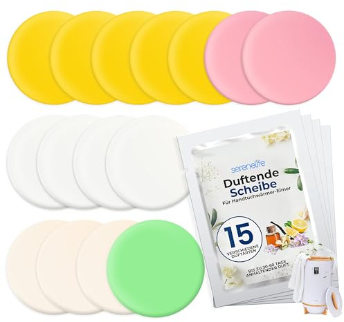 SereneLife discos aromaticos, Perfumados, 15 fragancias para calentador de toallas