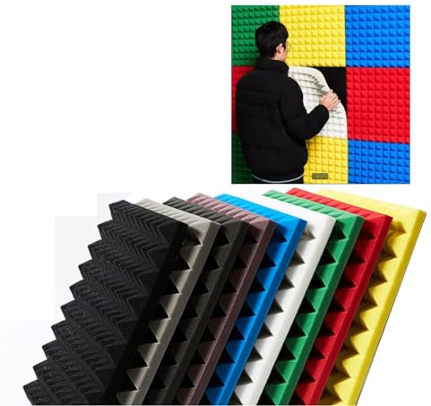 Akustikschaumstoff, Akustisch Wandpaneele 10er-Pack 5 Cm Dick Mit Rückenkleber Schalldichtes Panel Schallabsorbierend Lärmminderung Panels For Büro Tür Wände ( Farbe : Violett , Größe : 50x50x5cm )