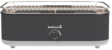 Barbecook gril de table électrique E-Carlo, grille camping, Midnight Grey, 42.5x33x16.5cm