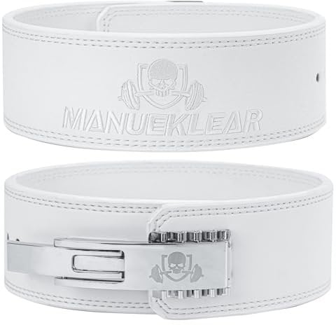 Hebelgürtel Gewichtheben, Lederhebelgürtel für Damen und Herren, Powerlifting-Hebelgürtel mit 10 mm Rückenstütze, Gewichthebergürtel für Gewichtheben, Kreuzheben, Kniebeugen