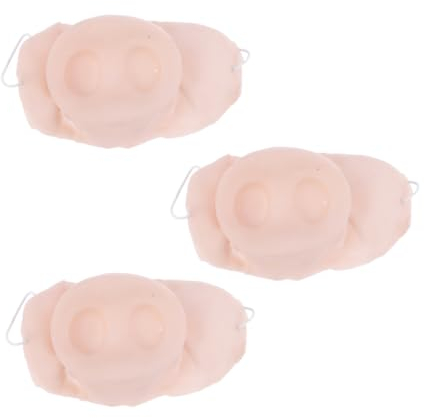 KONTONTY 3 Stk Halloween Halbgesichtsmaske halloween tiermaske halloween horror maske Halloween-Kostüm-Requisite Emulsion Halloween-Horror-Maske lustig Requisiten Kleidung