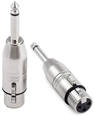 Mr. Gadget's Solutions XLR Female to 1/4 Male Adapter, XLR Jack to 6.35mm Mono TS Plug Connector