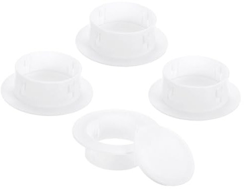 PATIKIL Aire Acondicionado Pared Agujero Cubierta 4uds Bloqueo Agujero Enchufe Decoración Agua Tubería Sellado Placa Cubierta para 3.2 - 3.6 Diámetro Agujero Blanco