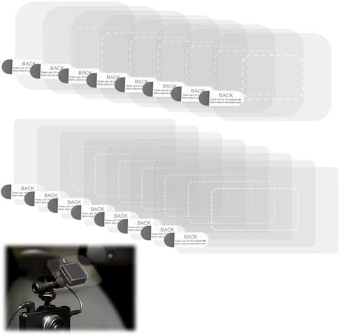 16stk Elektrostatischer Aufkleber Auto, Wetterfeste Windschutzscheibenfolie für Aufkleber Transparente Antistatik Folie Dashcam Durchsichtige Antistatische Folien zur Montage der Dashcam
