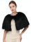 sy soul young Schal Damen Pelz Brautschal Brautstola Schal Wrap für Winter Hochzeit Festival Weihnachten(Schwarz)