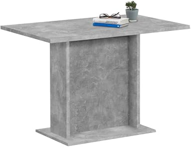 möbelando Säulen-Esstisch >BANDOL 3< in Beton LA - 110x77,5x70cm (BxHxT)