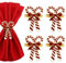 Weihnachts-, Zuckerstangen- |. Weihnachts-Serviettenringhalter, Zuckerstangen-, Weihnachts-, Weihnachts-, Vistaprint, 4 x bun