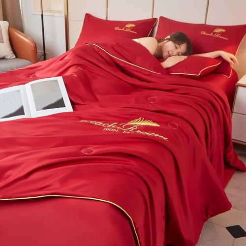 Kühlende Steppdecke, Cool-Touch-Decke, schnell abkühlend, leichte Steppdecke, Ganzjahresdecke, atmungsaktive Füllung, waschbar (I 150 x 200 cm)