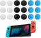 9 Paar Silikon Joystick Kappen für Nintendo Switch, 18 Stück Thumbstick Kappen für Switch Lite, 3D Joystick Schutzhüllen, Ersatzkappe für Controller Grips, Ersatzteile für Besseren Grip und Schutz