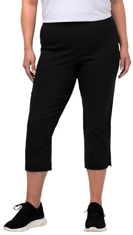 Ulla Popken Damen Poloshirt schwarz 46+