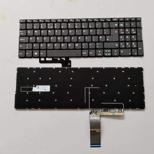 JYJYGDM Parti per Laptop Nuovo Inglese UK for Lenovo C740-15IML S740-15IRH NoBacklight Grigio Hot Key Notebook Tastiera del Computer Portatile